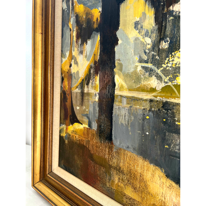 Vintage Mid Century Modern Oil Painting