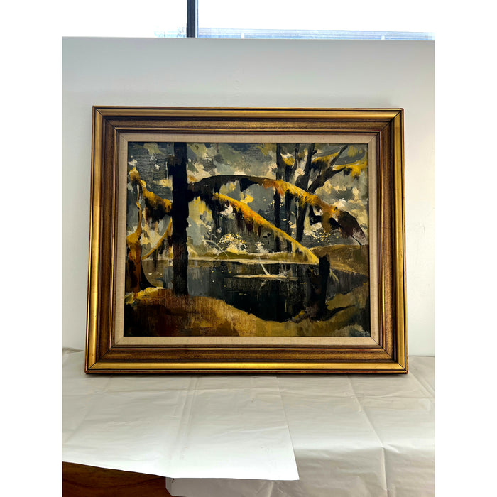 Vintage Mid Century Modern Oil Painting