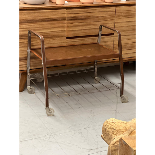 Vintage Mid Century Modern Rolling Accent Table