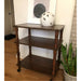 Vintage Mid Century Wooden Shelving Bar Cart