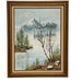 Vintage Painting of Winter Landscape