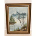 Vintage Painting of Winter Landscape