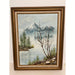 Vintage Painting of Winter Landscape