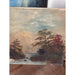 Vintage Painting on Antique Poster board - River Rapids
