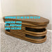 Vintage Paul Frankl Angular Stacked Rattan Mini Accent Table