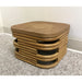 Vintage Paul Frankl Stacked Rattan Square Mini Accent Table