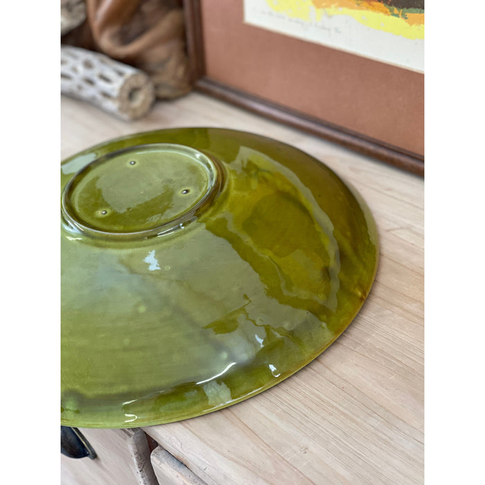 Vintage Plate with Mushroom Design with Interesting Glaze