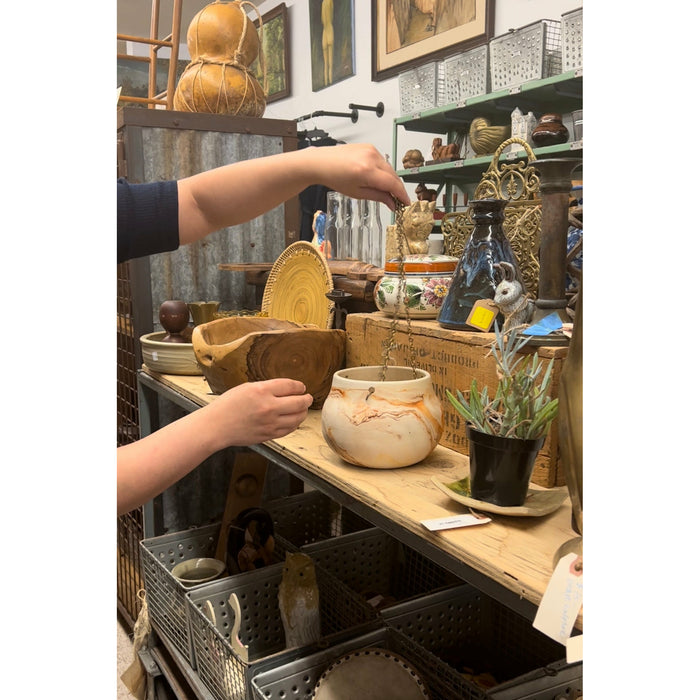 Vintage Pottery With Wire (Plants not Included)