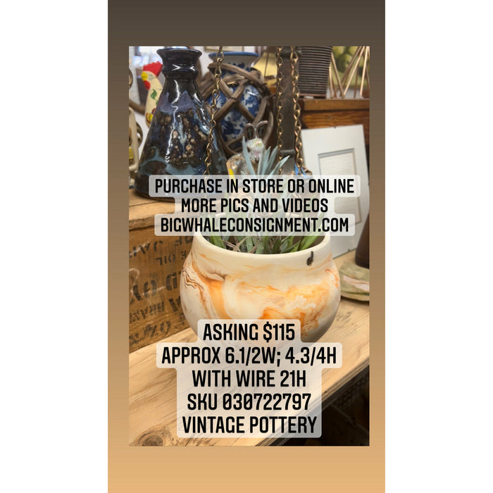 Vintage Pottery With Wire (Plants not Included)