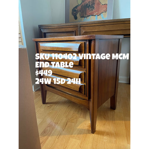 Vintage Solid Wood Mid Century Modern End table (By Appt Only)