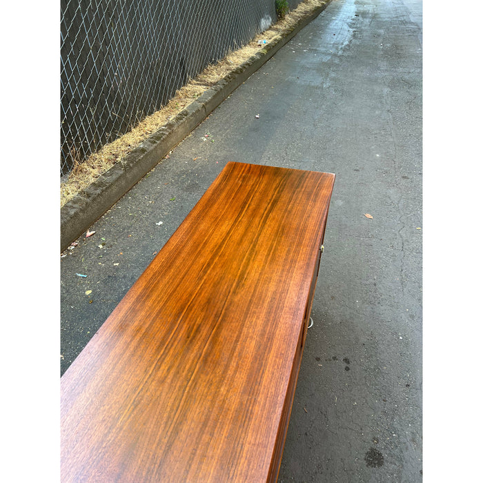 Vintage Stanley Mid Century Modern Credenza Dovetailed Louvered Front Drawers (Available for Online Purchase Only)