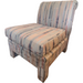Vintage Upholstered Mid Century Modern Sofa Chair with Ottoman (Available for Online Purchase Only)