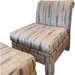 Vintage Upholstered Mid Century Modern Sofa Chair with Ottoman (Available for Online Purchase Only)