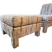 Vintage Upholstered Mid Century Modern Sofa Chair with Ottoman (Available for Online Purchase Only)