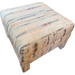 Vintage Upholstered Mid Century Modern Sofa Chair with Ottoman (Available for Online Purchase Only)