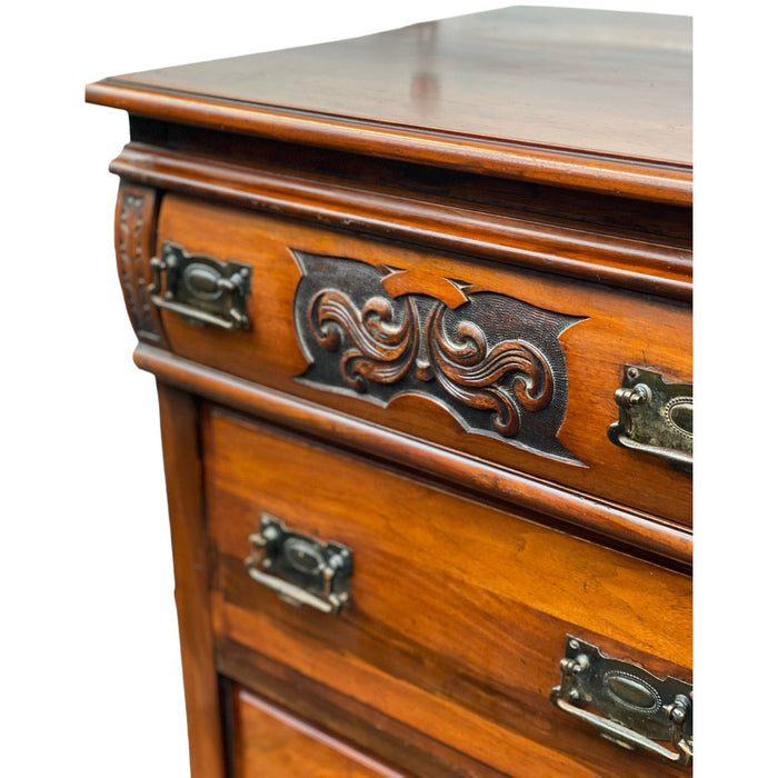 victorian dresser Vintage Era Hand Carved Details Original Hardware UK Import 1890s (Available by online purchase only) — Big Whale Consignment Filter_Color:Brown sized drawer and two Sexy Black Red Off Size (Men's US):7