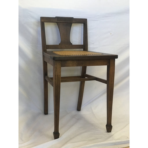 Vintage Victorian Mission Style Chair w/Caning Rattan Wicker Seat