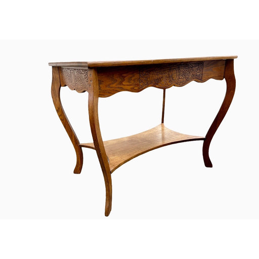 Vintage Wooden Side Table with Ornamental Carved Detail (Available for Online Purchase Only)