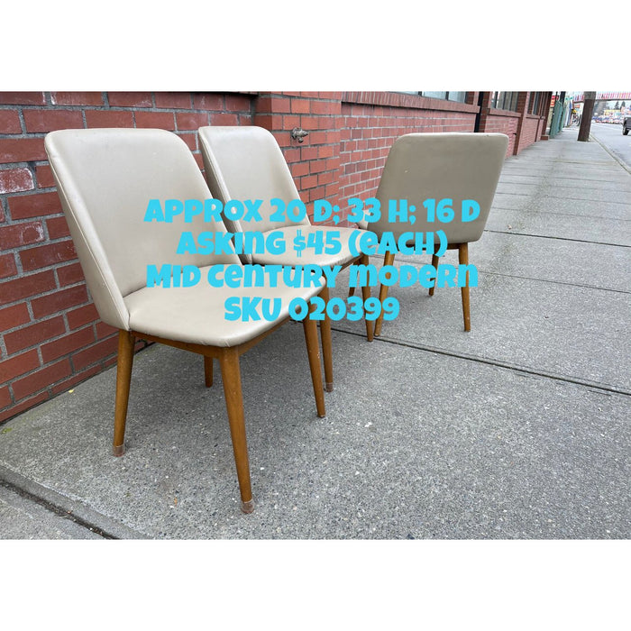 Vintage Mid Century Modern Chair - 3 Available @$45 each