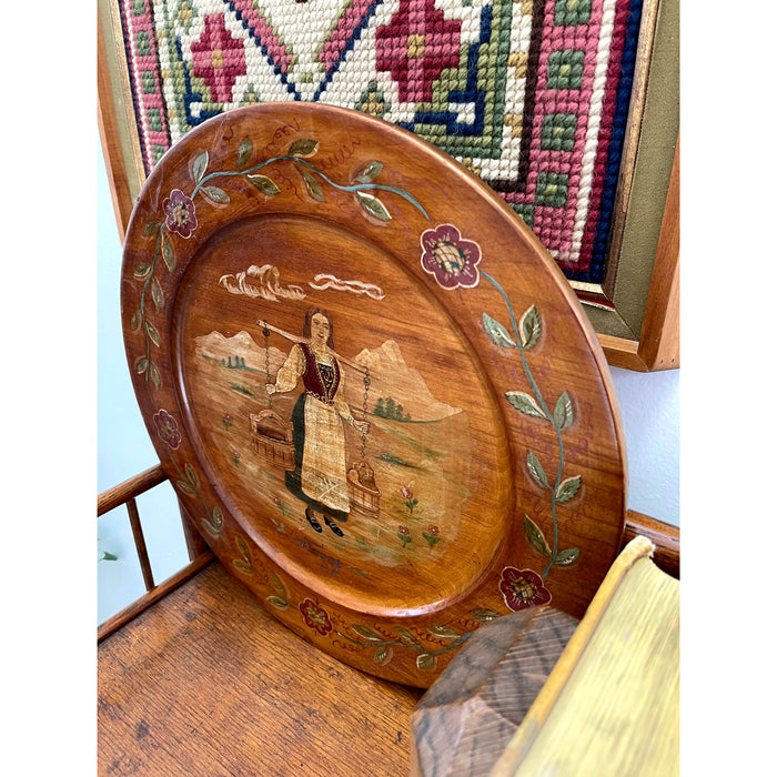 Vintage Wood Plate