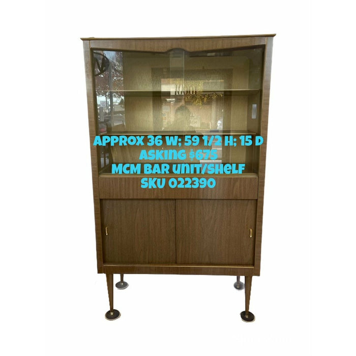 Mid Century Modern Bar Unit Shelf Cabinet Storage (Online Purchase Only)