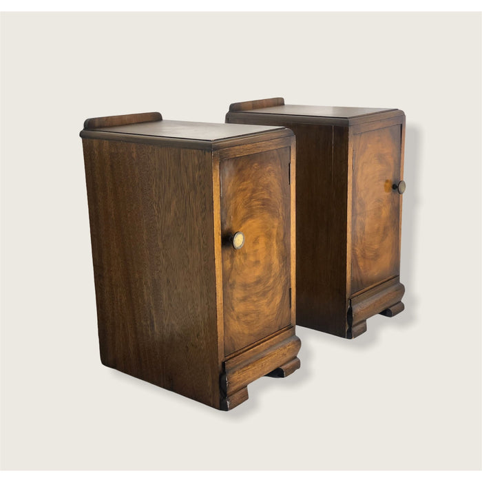 Set of Vintage UK Import Burlwood Cabinet