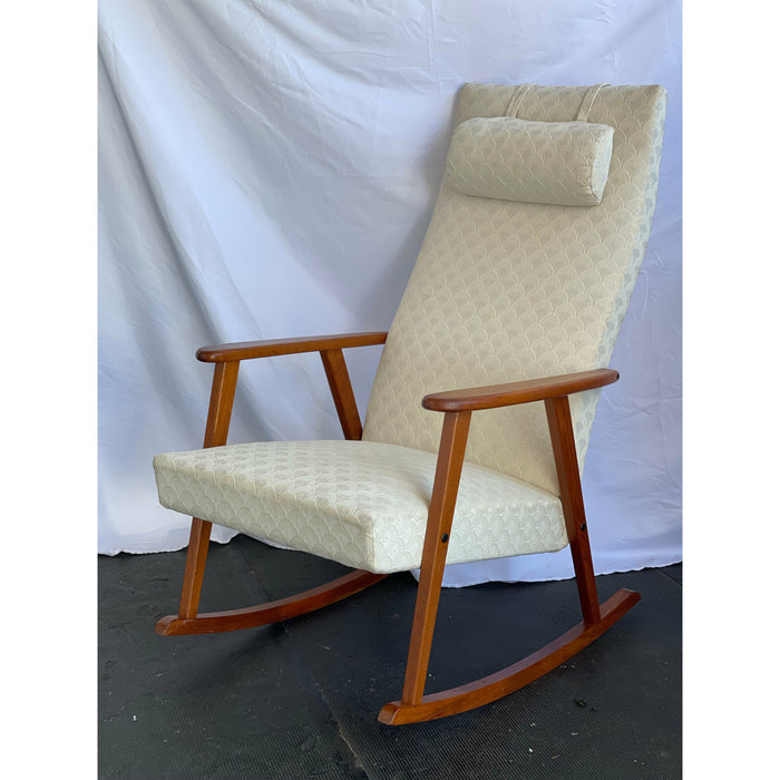 REDUCED!! Solid Wood Mid-Century High Back Rocking Chair with