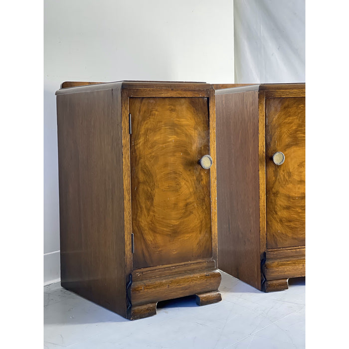 Set of Vintage UK Import Burlwood Cabinet