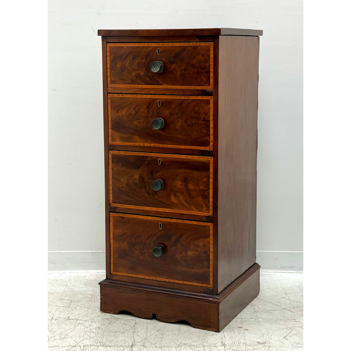 Antique Mahogany Dresser Dovetail Drawers Inlays and Burl Details