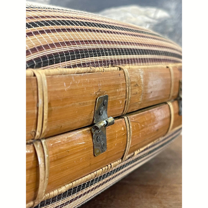 Vintage Handmade Bamboo Suitcase