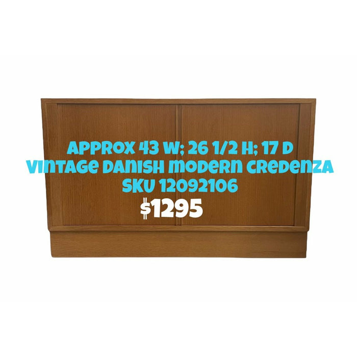 Vintage Danish Modern Credenza Cabinet Storage