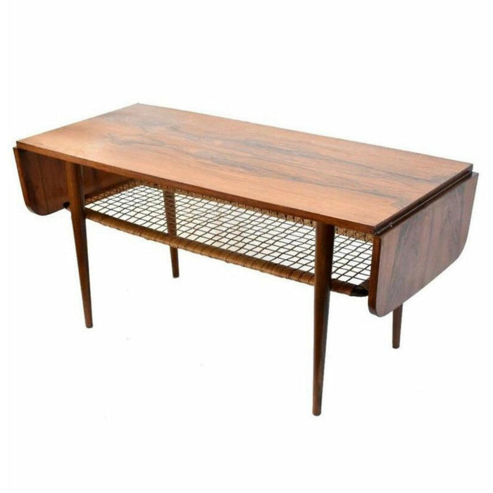 1960s Danish Rosewood Mid Century Modern Double Leaf Coffee Table
