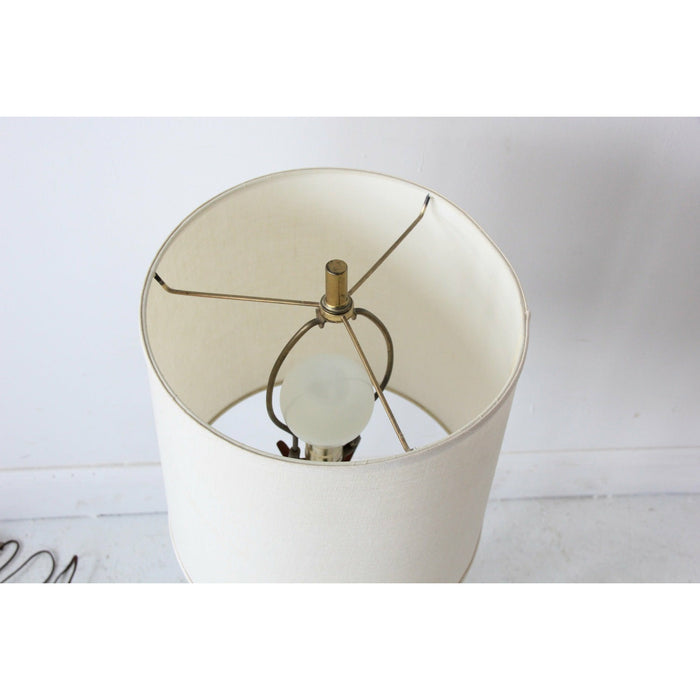 Tall Vintage Mid Century Lamp Bentwood Details