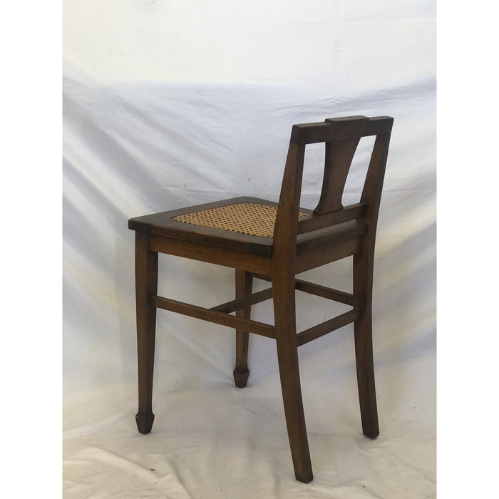 Vintage Victorian Mission Style Chair w/Caning Rattan Wicker Seat