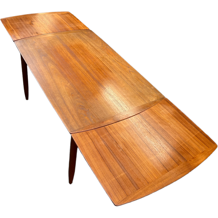 Vintage Imported Danish Modern Dining Table with Extension Leaves (Available by online purchase only)