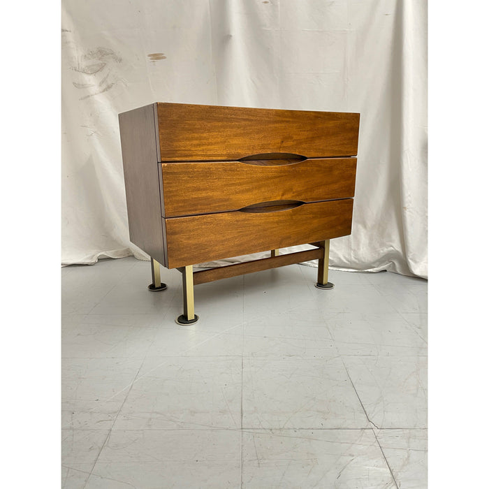 Mid Century Modern Dresser with Brass & Wooden Legs