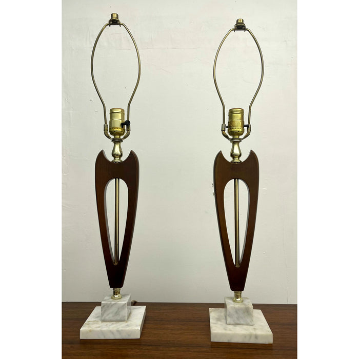 Vintage Mid Century Modern Lamps Set Of 2