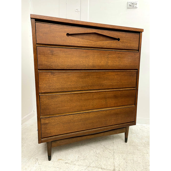 Vintage Mid Century Modern Dresser Dovetail Drawers Cabinet Storage