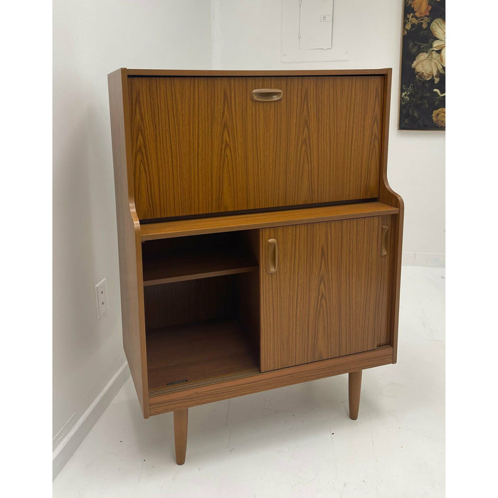 Vintage Danish Modern Secretary Desk Cabinet Storage