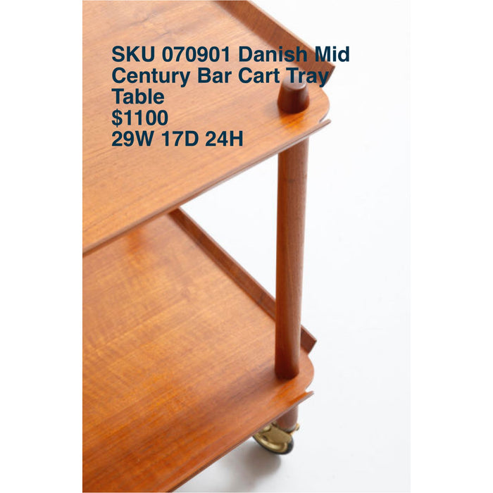 Danish Mid Century Modern Bar Cart